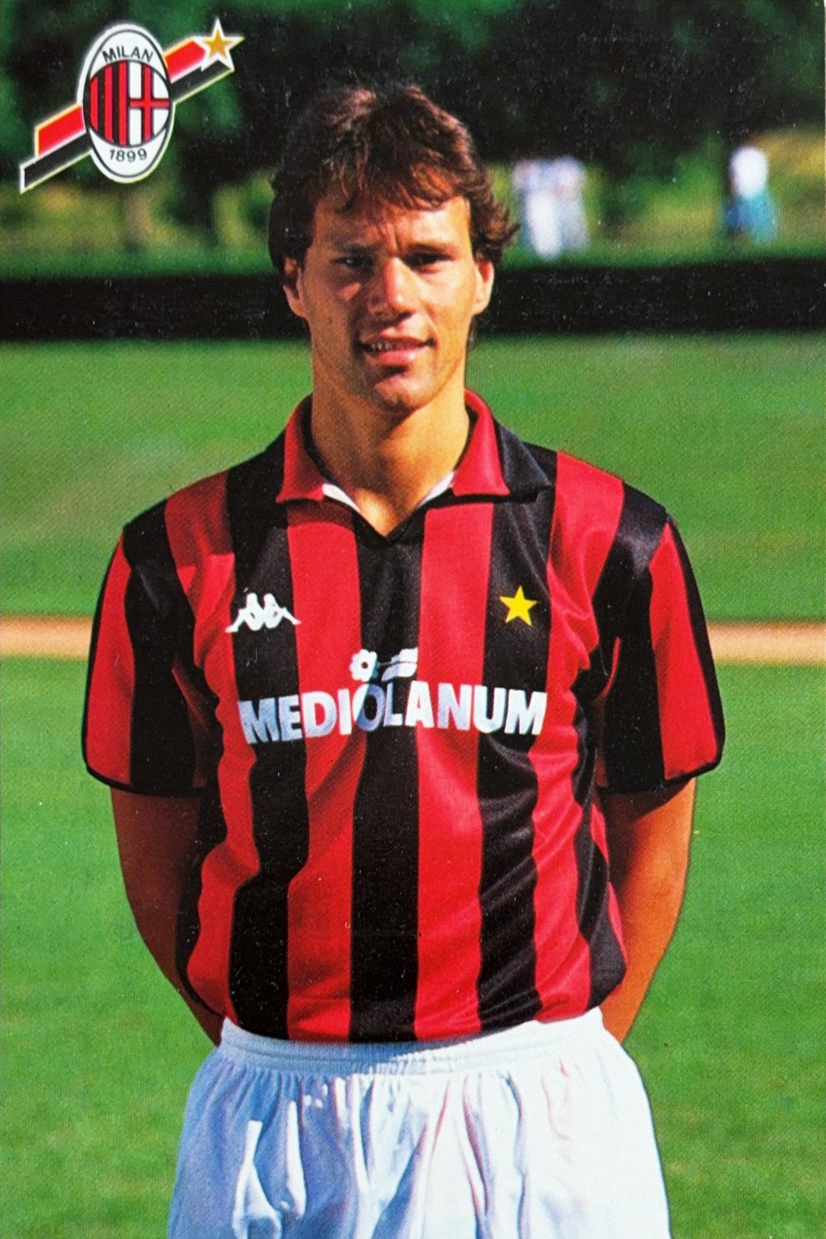 Spelerskaart Marco van Basten - AC Milan, Verzamelen, Verzenden, Zo goed als nieuw, Ajax, Spelerskaart