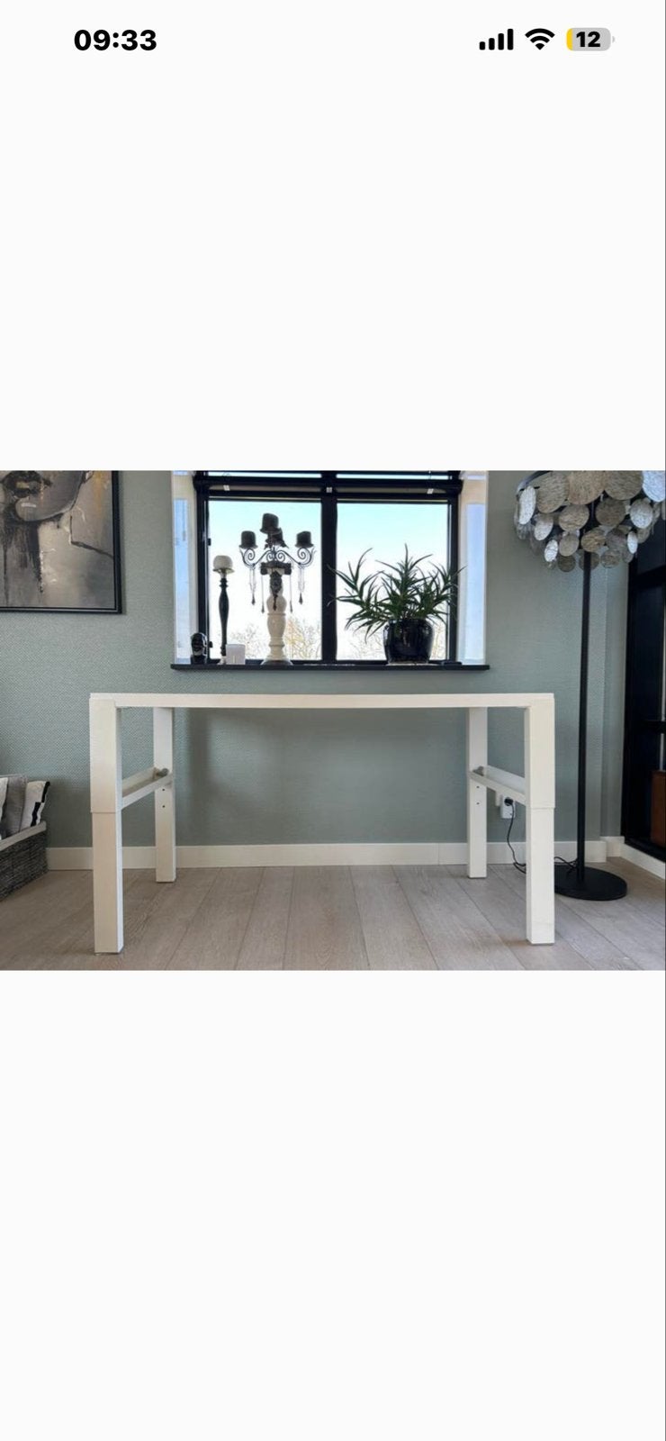 PÄHL Ikea Witte bureau met kleine beschadiging, Huis en Inrichting, Tafels | Eettafels, Ophalen, Gebruikt, 100 tot 150 cm, 50 tot 100 cm
