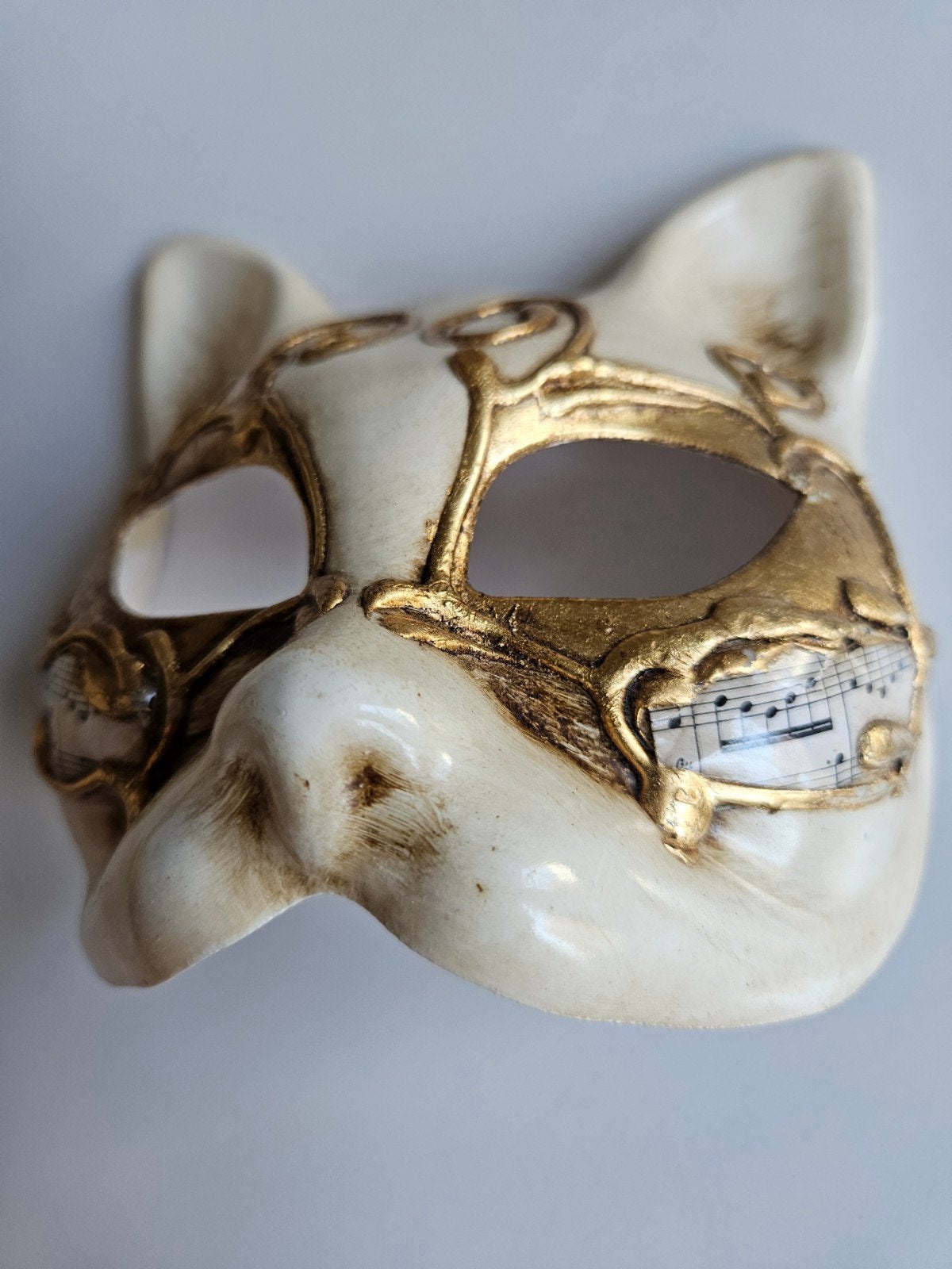 Handgemaakt Venetiaans Kattenmasker Vintage, Ophalen of Verzenden, Carnaval