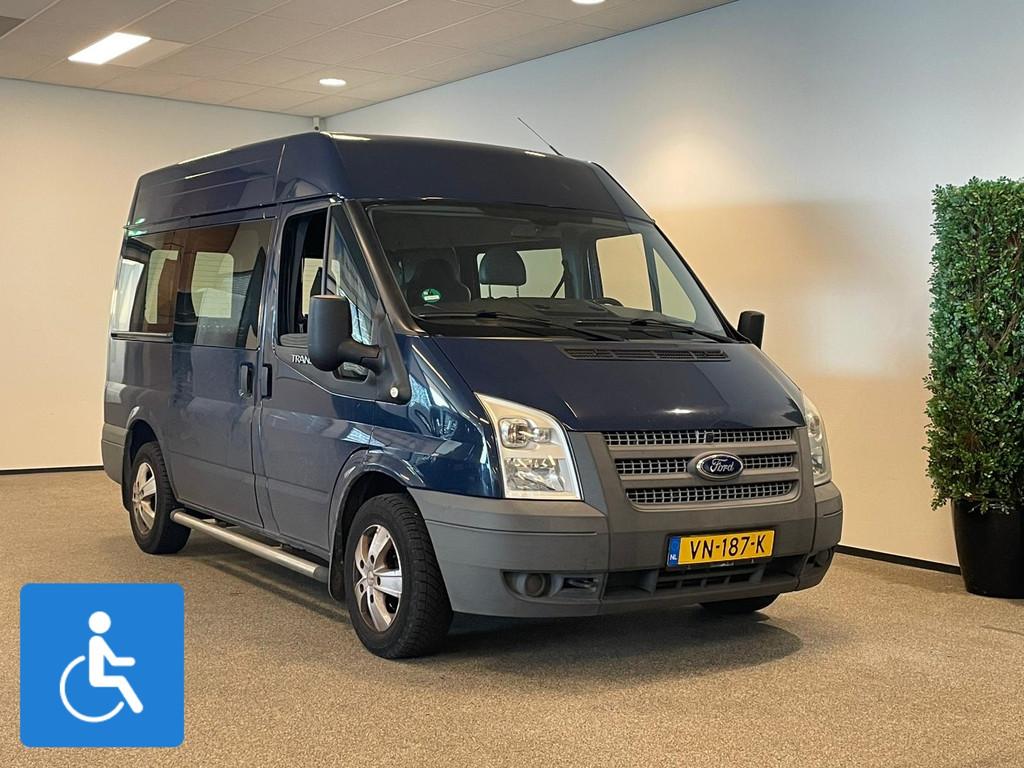 Ford Transit L2H2 Rolstoelbus - Rolstoel voorin SBS, Auto's, Bestelauto's, Gebruikt, Zwart, 4 cilinders, Blauw