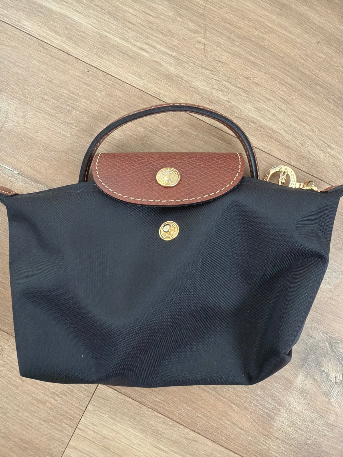 Longchamp Le Pliage handtasje - Zwart, Ophalen of Verzenden, Zo goed als nieuw, Zwart, Handtas