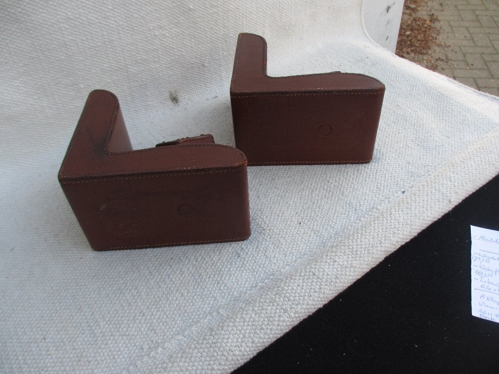 Jacques Adnet Boekensteunen,/ Bookends 1960s, Hout, Handgemaakt, Ophalen of Verzenden, Bruin