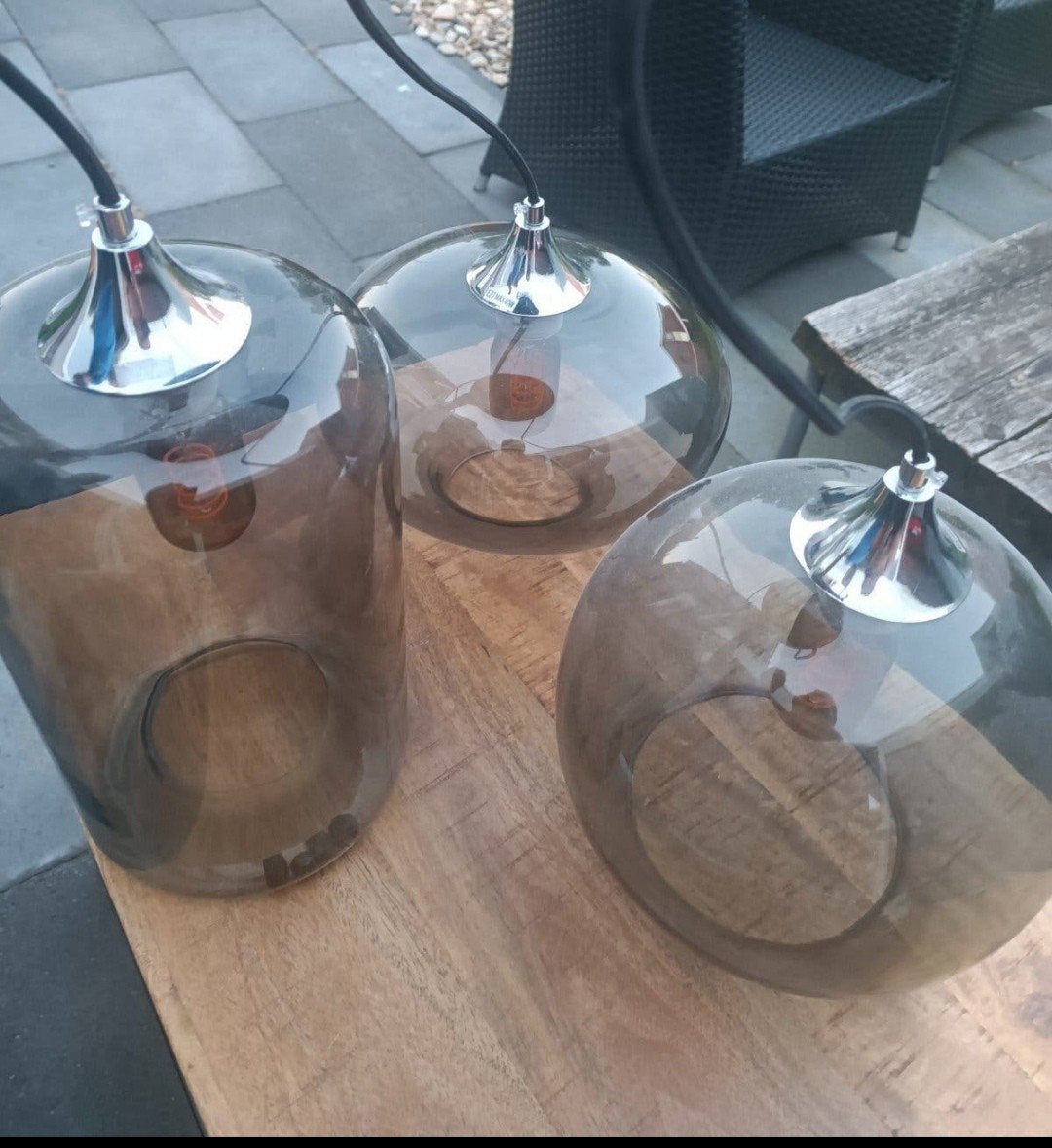 Glazen hanglampen, Ophalen, Zo goed als nieuw