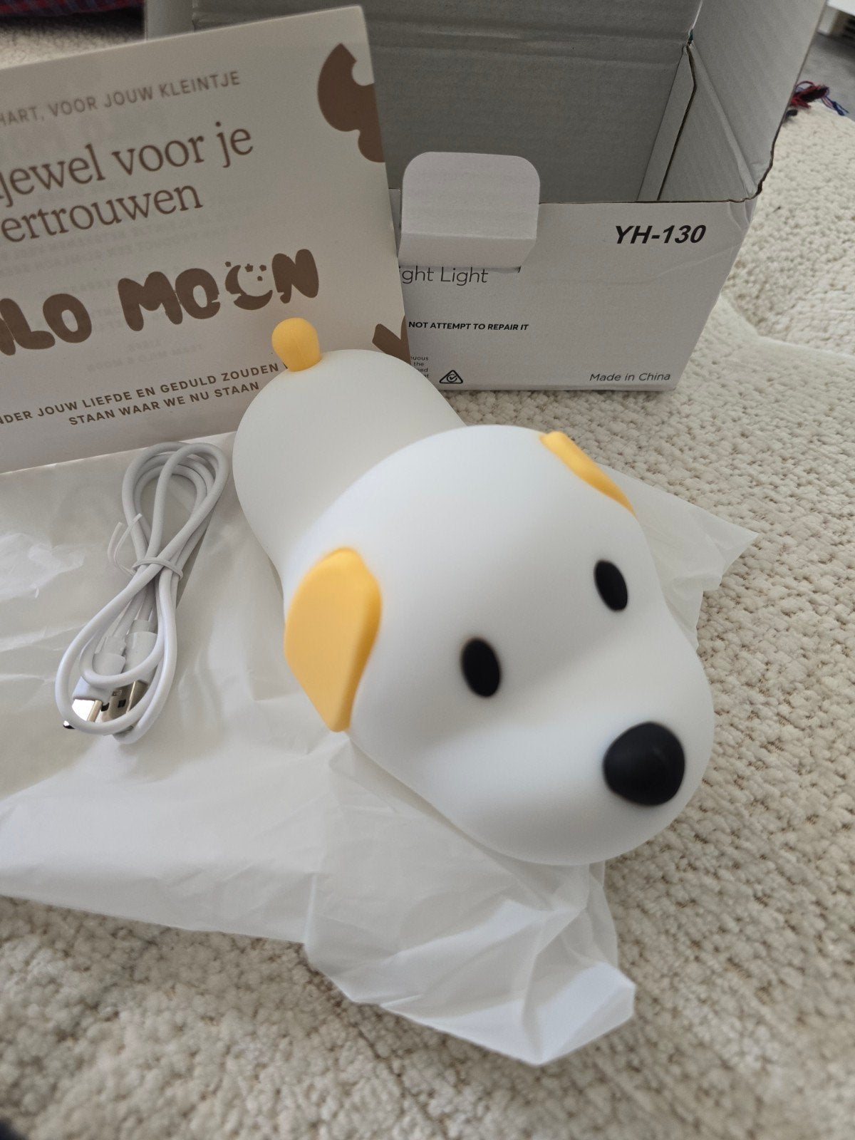 Milo Moon Nachtlampje Hondje - Nieuw en Ongebruikt, Ophalen of Verzenden, Nieuw, Overige typen