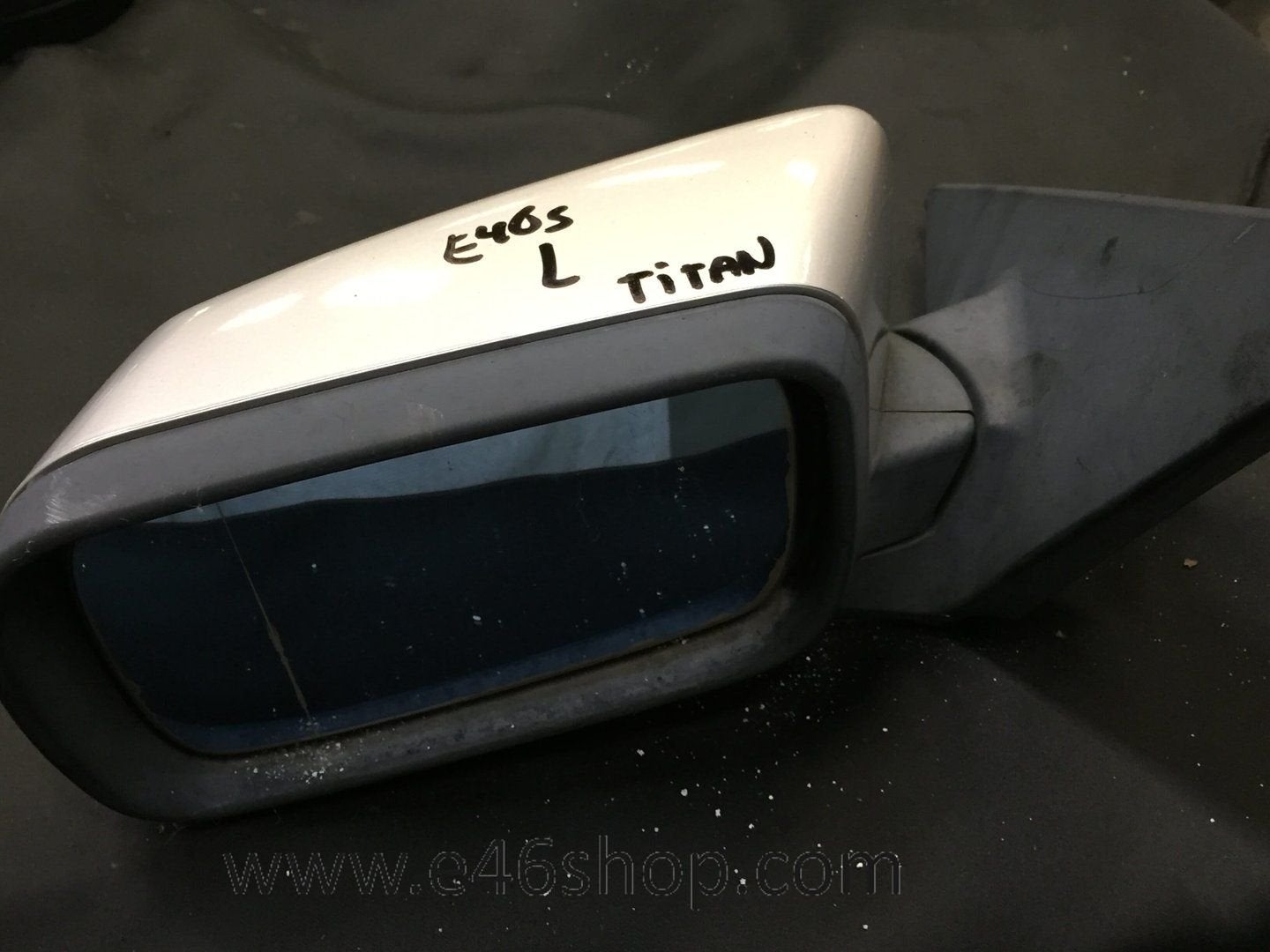 Spiegel BMW E46 sedan en touring Titansilber metallic links, Gebruikt, -, -, Ophalen of Verzenden