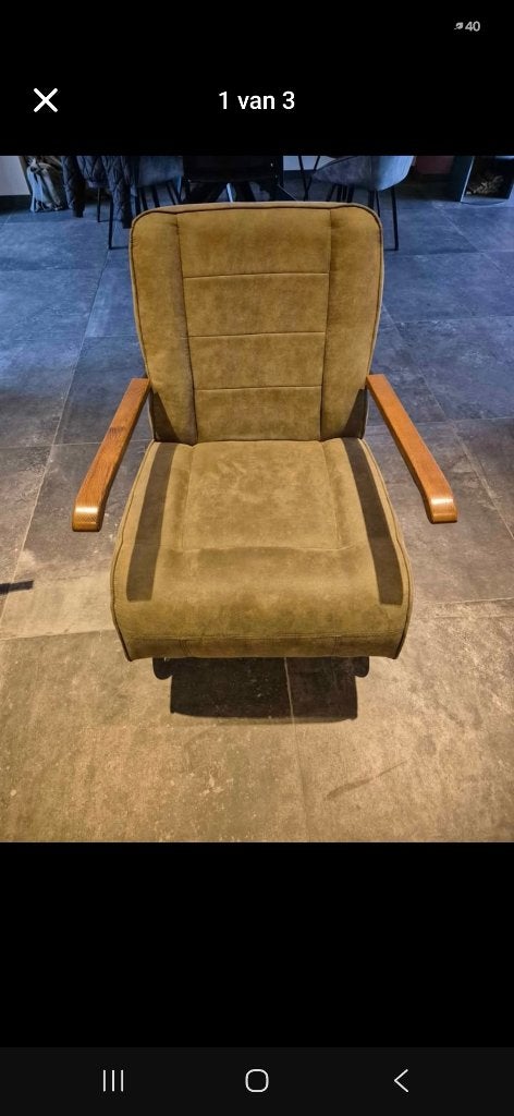 Fauteuil te koop, Ophalen, Gebruikt, 75 tot 100 cm, Stof