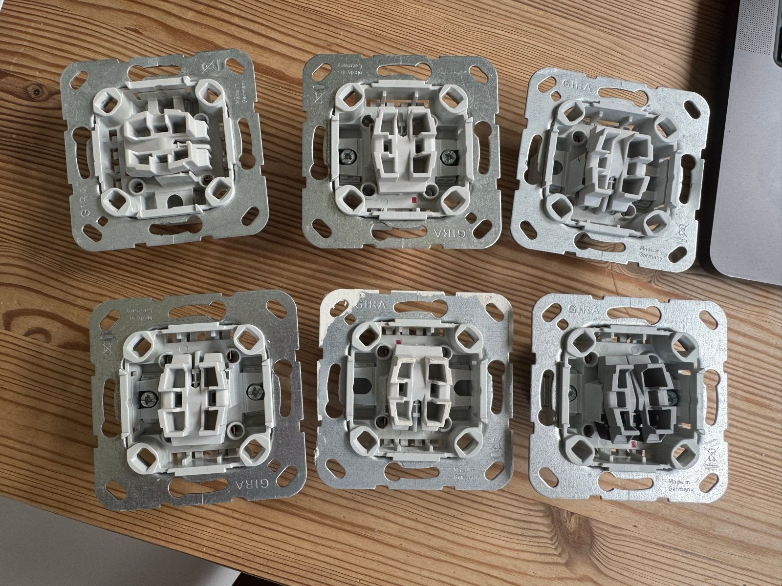 9 Gira 55 Inbouw Schakelaar - Diverse Types, Ophalen, Gebruikt, Gira, Schakelaar