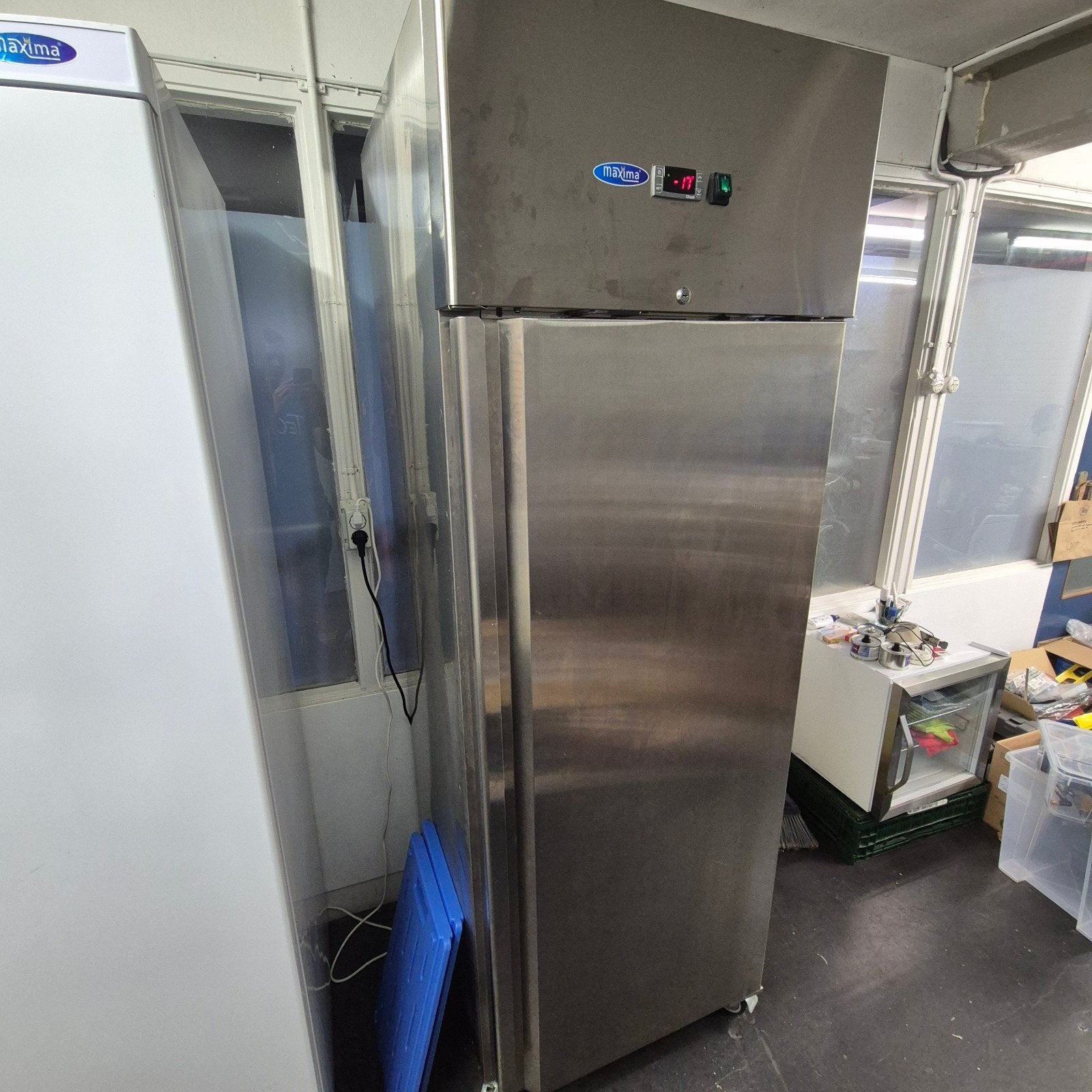 Maxima Professionele Koelkast/Vriezer R600GN RVS, Gebruikt, 200 liter of meer, 60 cm of meer, Maxima