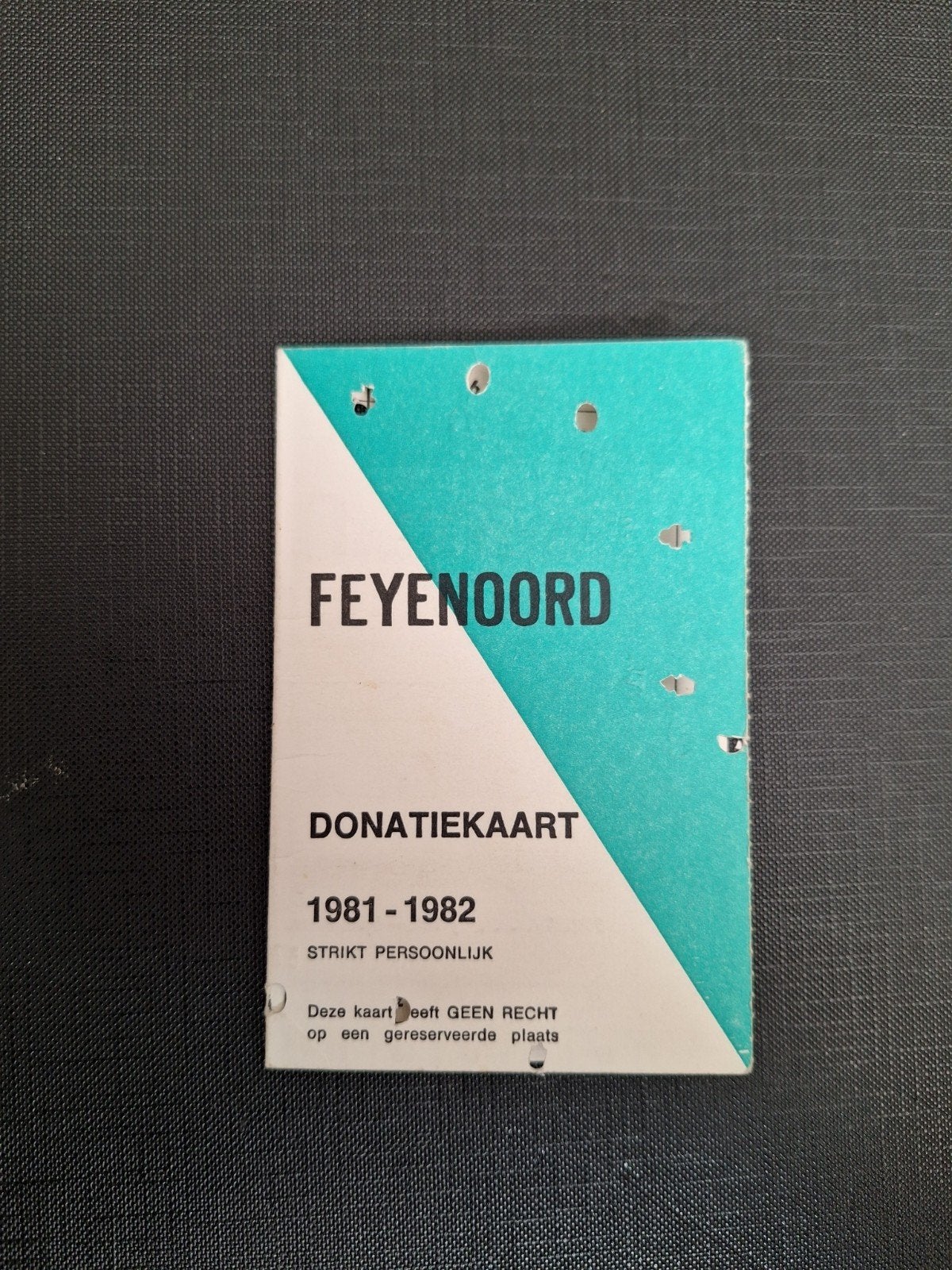 Donatiekaart Feyenoord 81-82., Verzenden, Zo goed als nieuw, Feyenoord