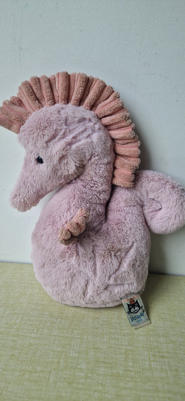 Jellycat seahorse zeepaard, Ophalen of Verzenden, Zo goed als nieuw, Overige typen