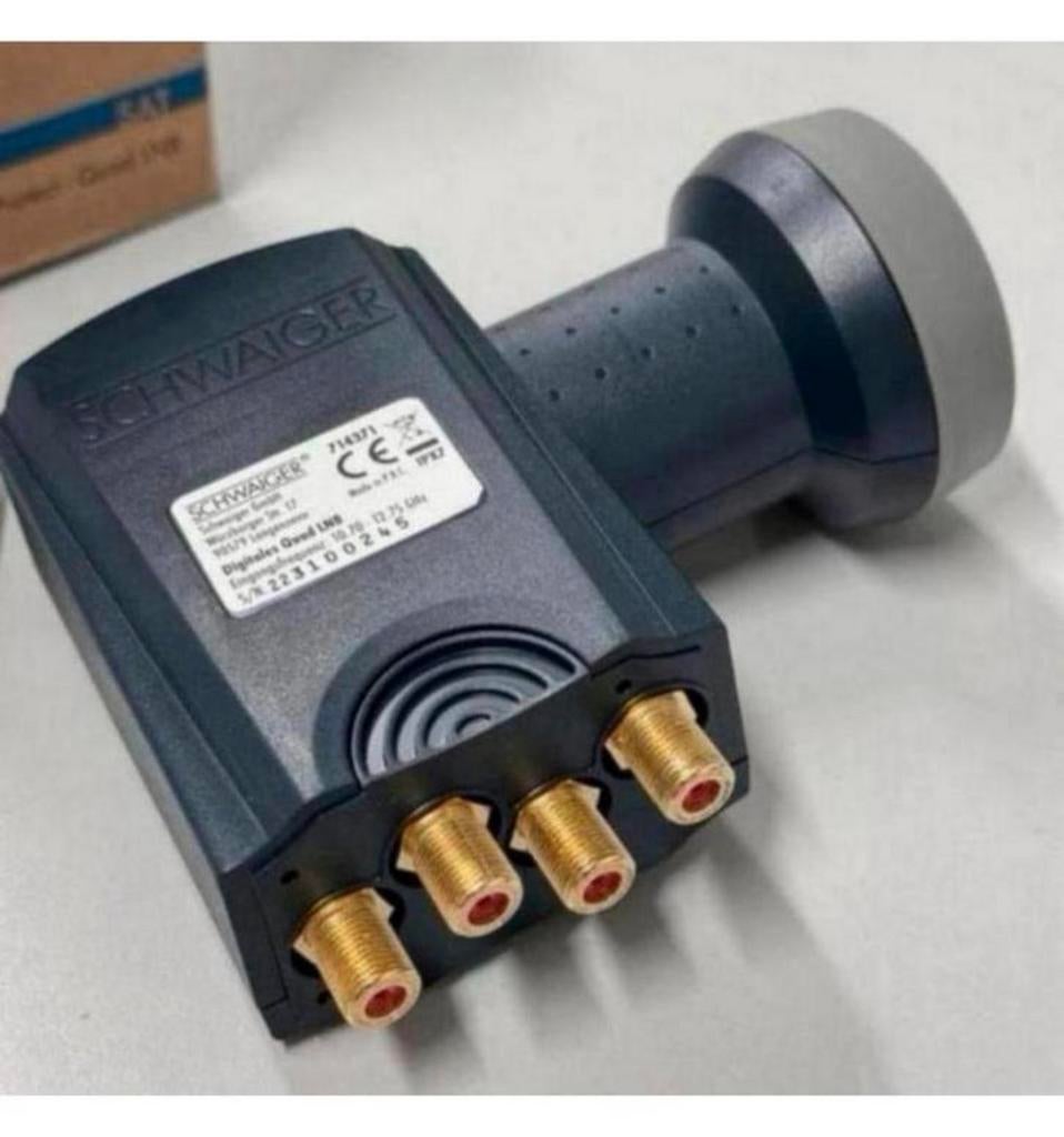 SCHWAIGER -371- Quad LNB Sun Protect digitale Quattro LNB, (Schotel)antenne-accessoires, Nieuw, Ophalen of Verzenden, H