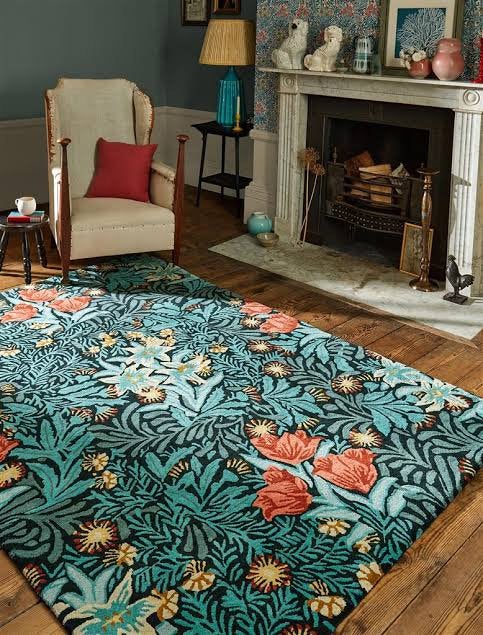 Brink en Campman tapijt Morris & Co Bower Indigo NIEUW