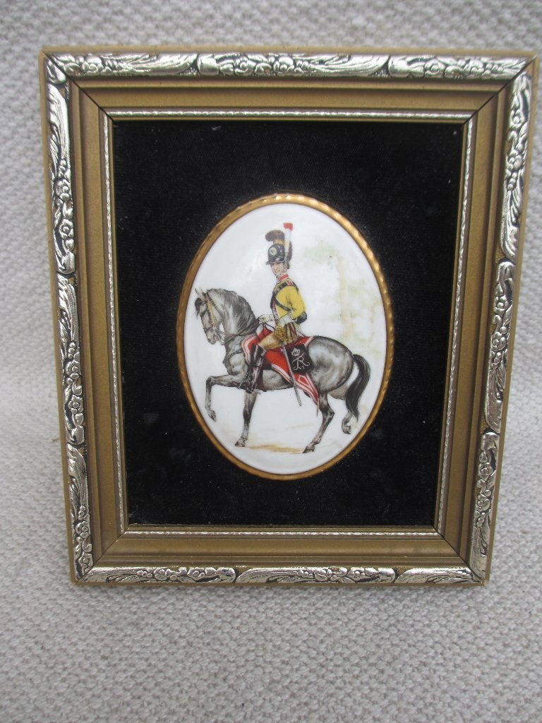 Vintage handgeschilderd Staffordshire wandplaquette, Ophalen of Verzenden