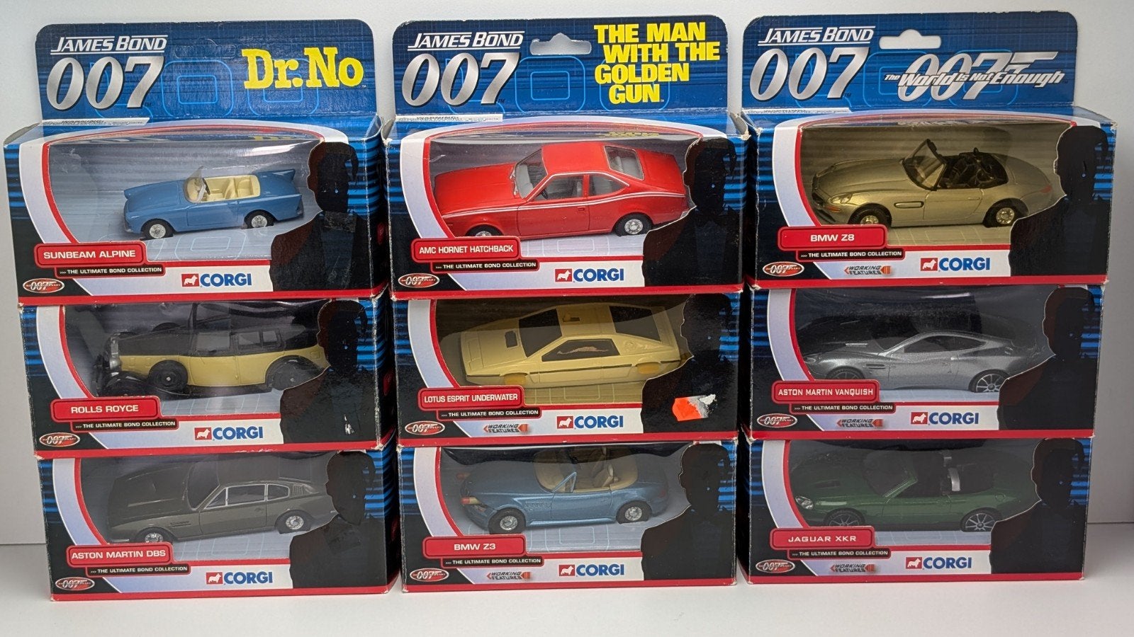9x Corgi James Bond Ultimate Bond Collection modellen, Ophalen of Verzenden, Zo goed als nieuw, Auto, Corgi