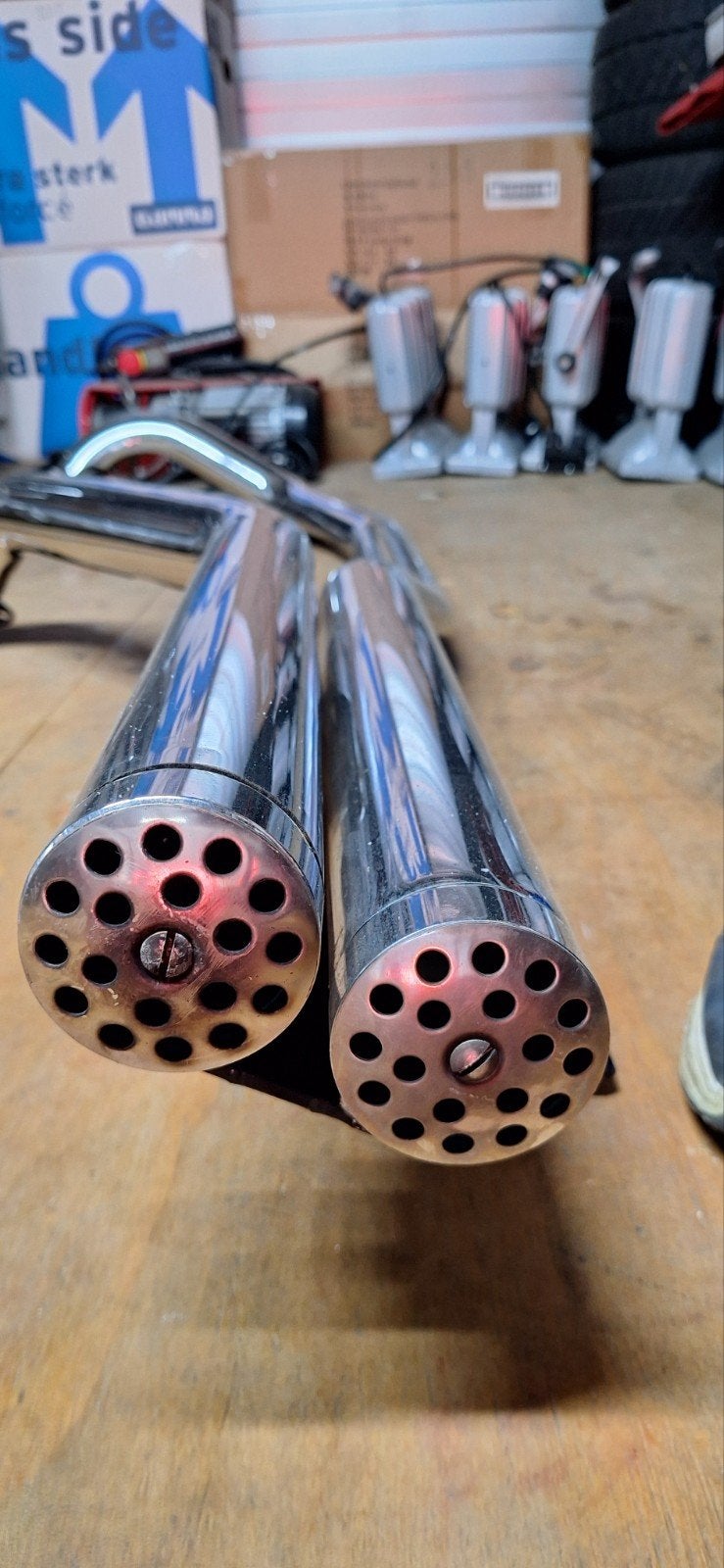 VTX 1800 Honda Cannon Shot Uitlaat, Ophalen