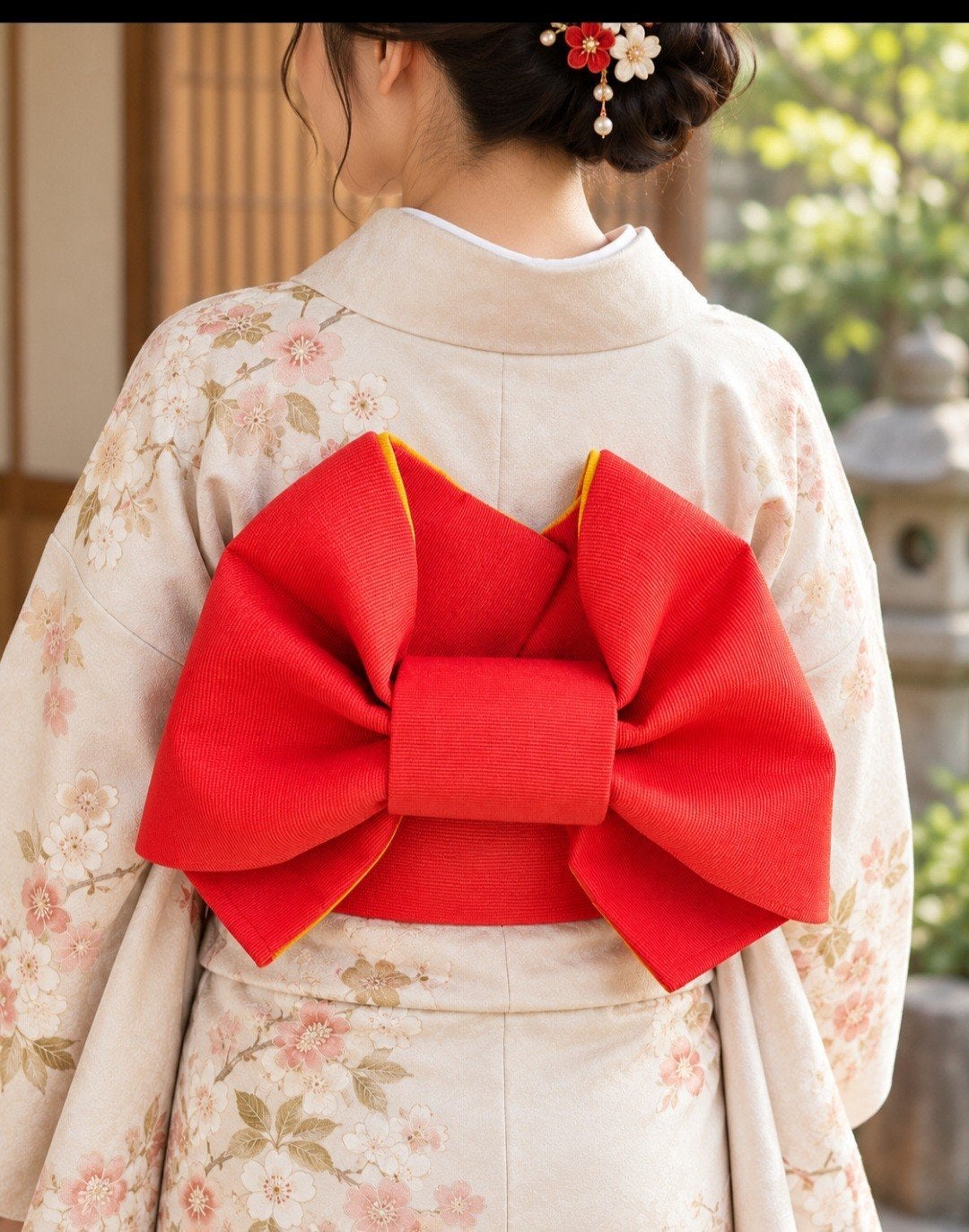 Mooie vintage Japanse voorgevormde obi-strik voor een damesk, Ophalen of Verzenden