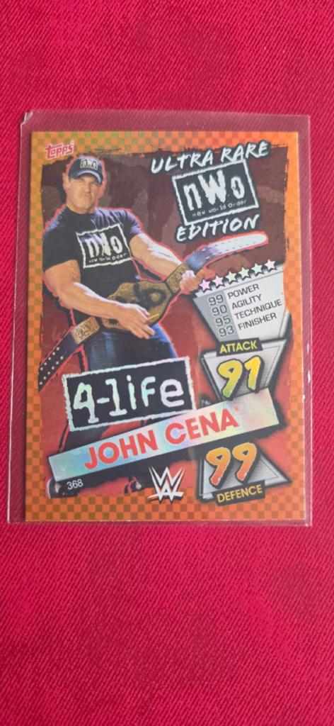 Topps Wwe slam attax 2021 - John cena ultra rare, Ophalen of Verzenden, Nieuw, Losse kaart, Foil