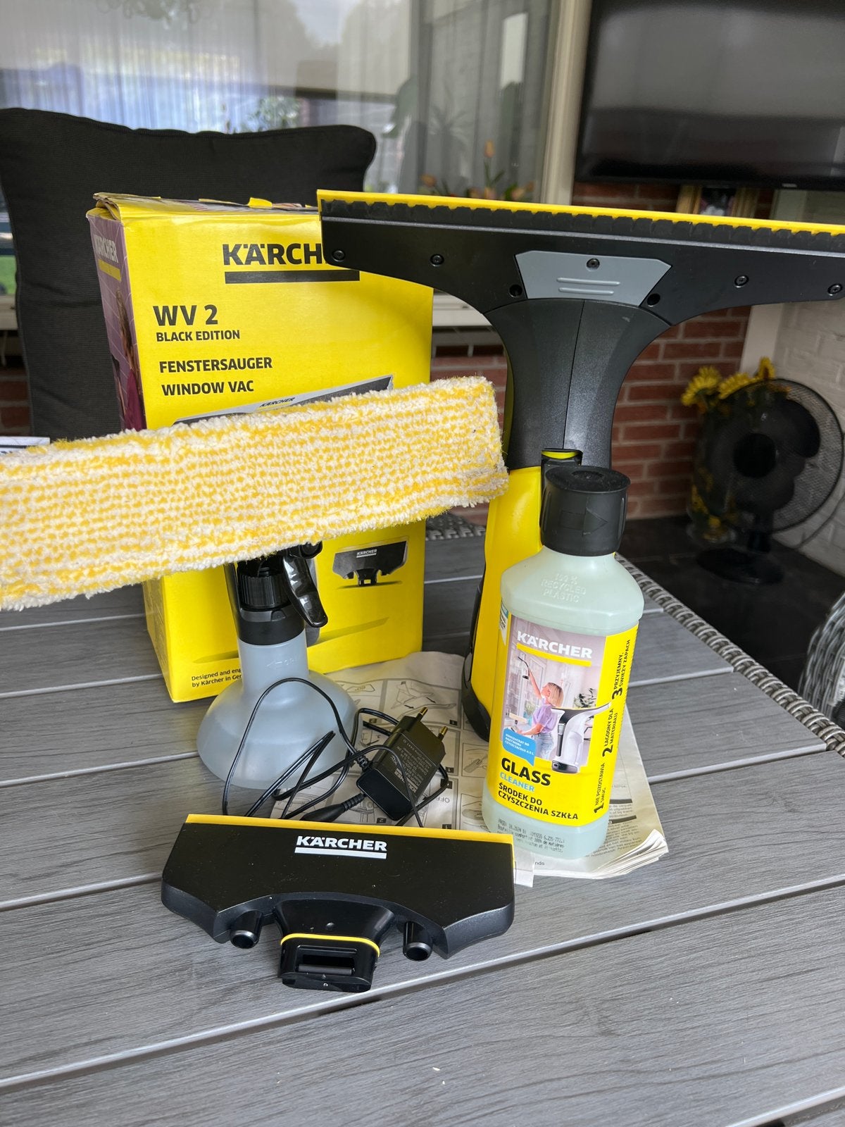 Kärcher WV 2 Black Edition Window Vac - Complete set, Ophalen, Zo goed als nieuw, Waterstofzuiger