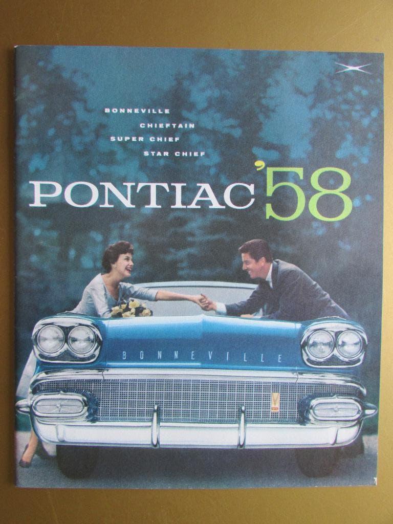 1958 Pontiac prestige brochure, Engels, Ophalen of Verzenden, Zo goed als nieuw, Overige merken
