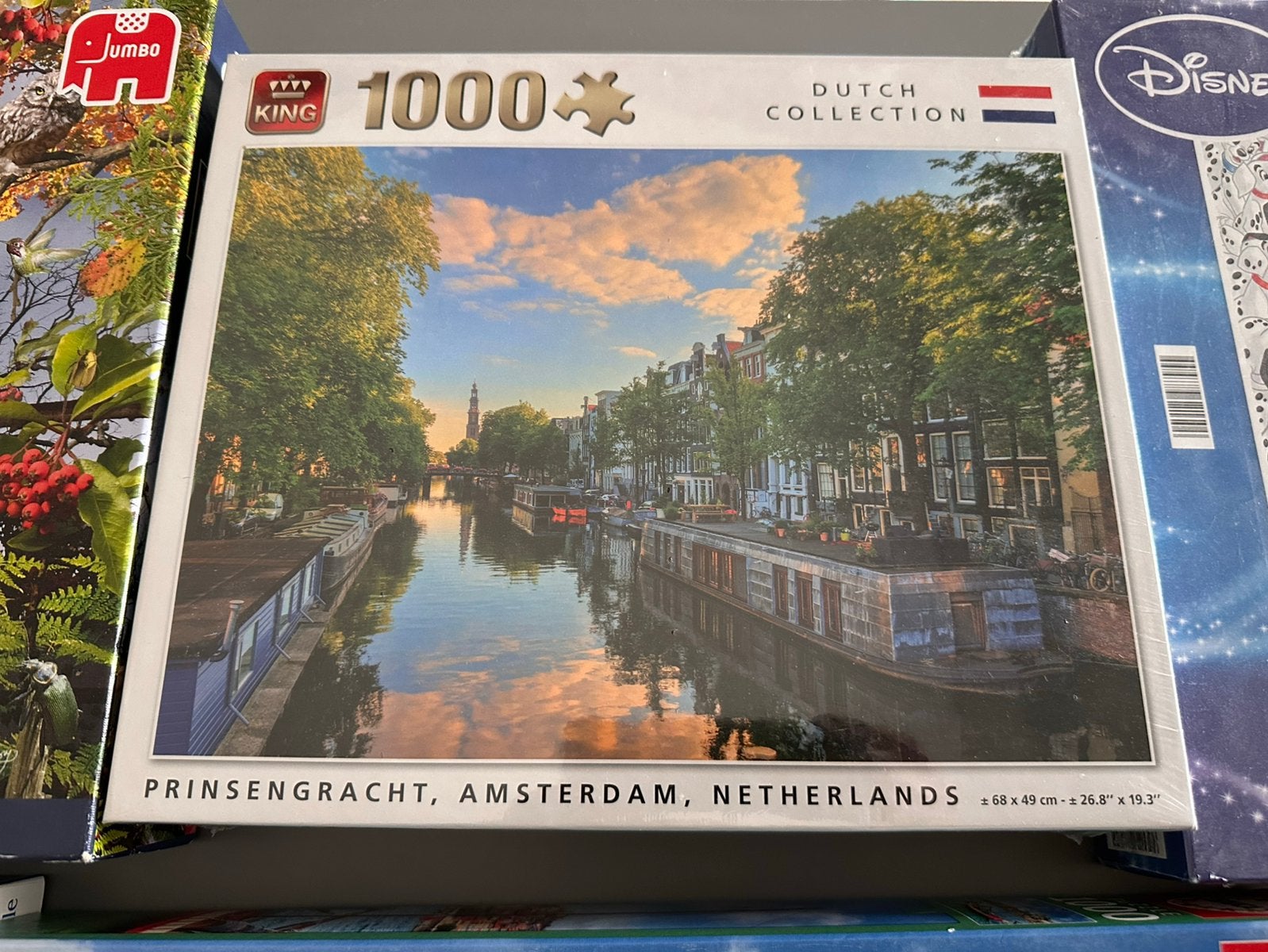 King puzzel 1000 stukjes: Prinsengracht Amsterdam, Ophalen of Verzenden, 500 t/m 1500 stukjes, Nieuw, Legpuzzel