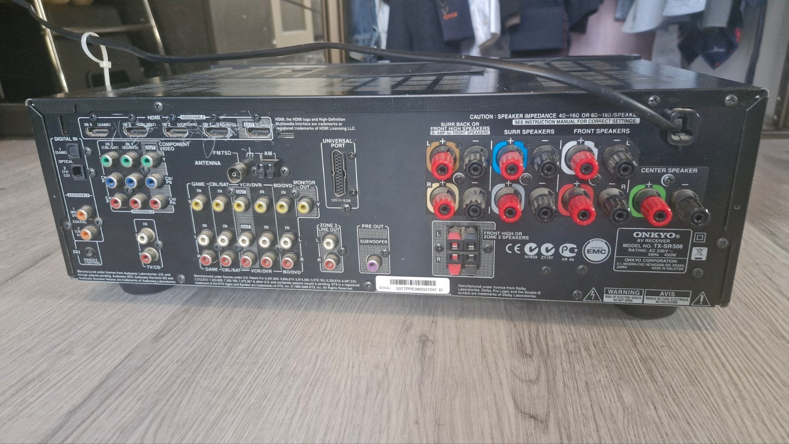Onkyo TX-SR508 AV-receiver - 7.1-kanaals Home Cinema, Ophalen, Gebruikt, 120 watt of meer, Onkyo