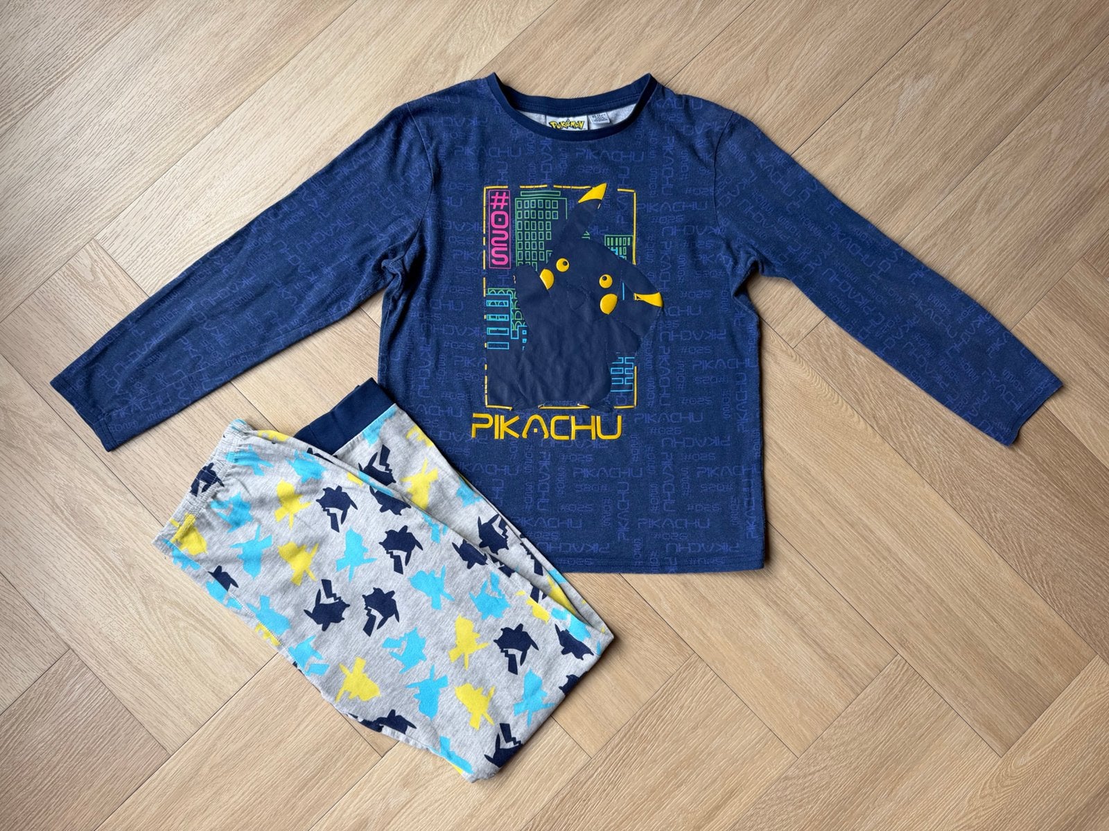 Pyjama, Pokemon Pikachu, maat 146 (10-11jaar), Nacht- of Onderkleding, Gebruikt, Pokemon, Jongen of Meisje
