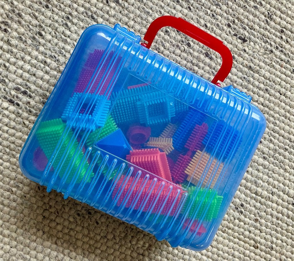 Nopper koffertje, Kinderen en Baby's, Speelgoed | Bouwstenen, Ophalen, Zo goed als nieuw, Nopper