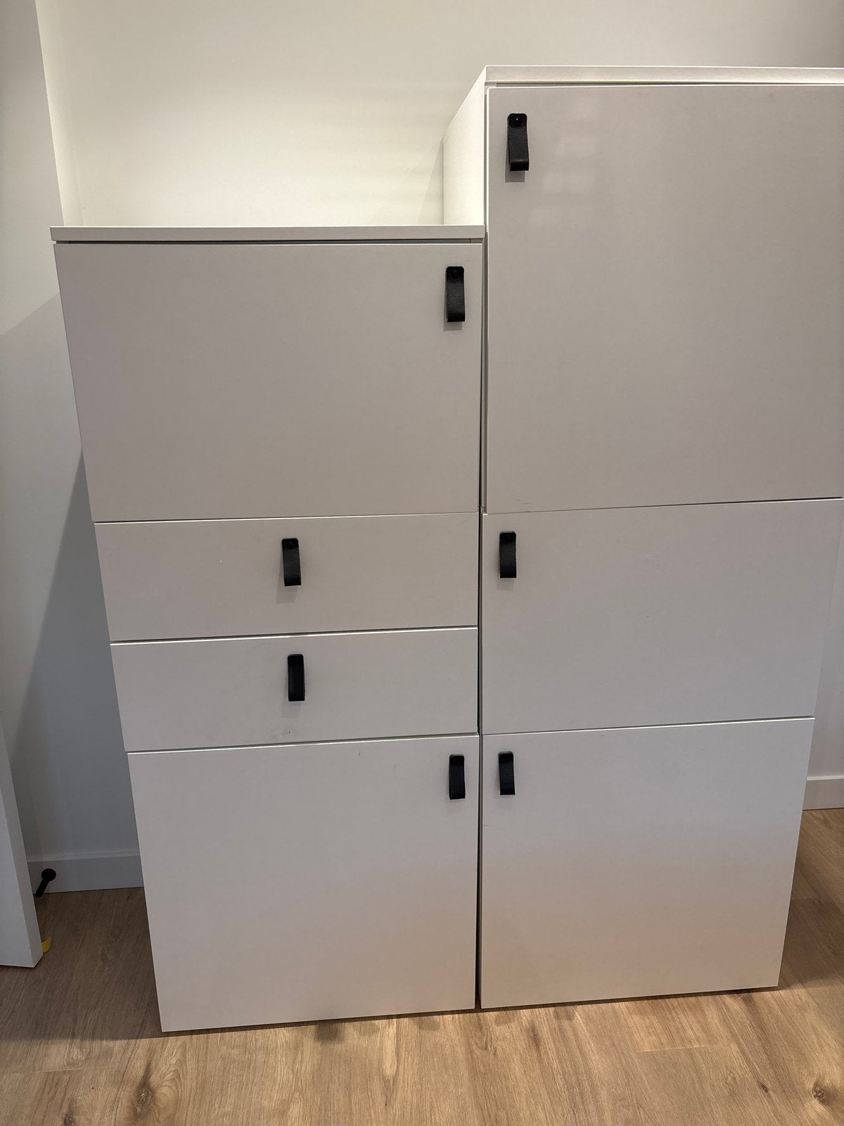 Witte kledingkast met lades en deuren, Huis en Inrichting, Kasten | Kledingkasten, Ophalen, Gebruikt, 100 tot 150 cm, Met lade(s)