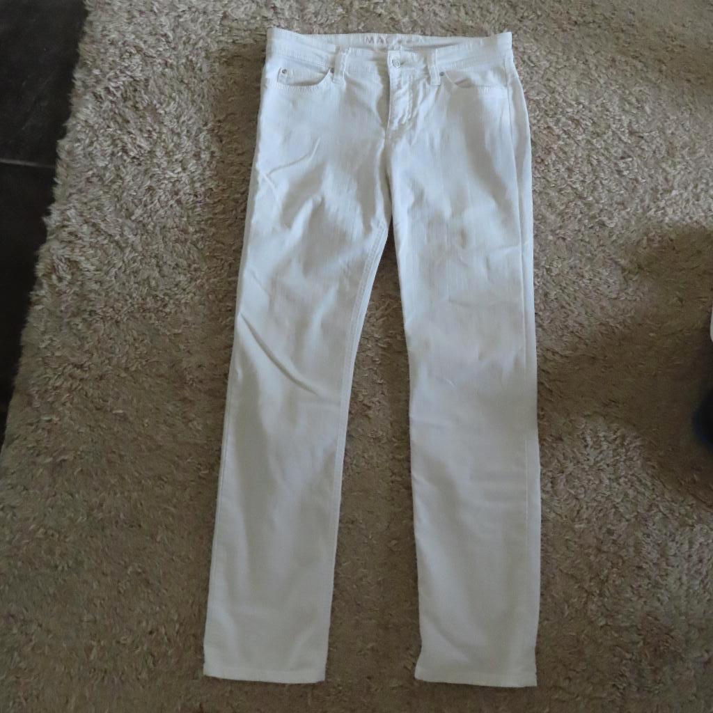 witte jeans Mac Carrie Roze maat 38  en Met wit + zwrt 40/42, Verzenden, Zo goed als nieuw, Wit, W30 - W32 (confectie 38/40)