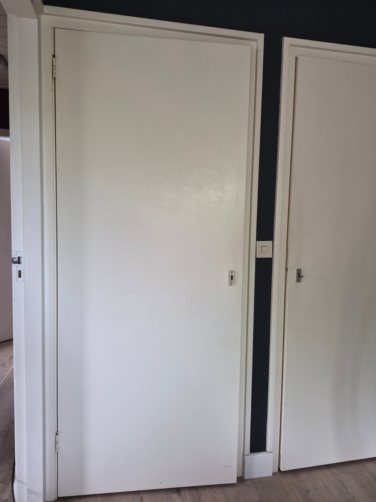 Gratis af te halen Set van 2 witte binnendeuren, Ophalen, Gebruikt, 80 tot 100 cm, Binnendeur