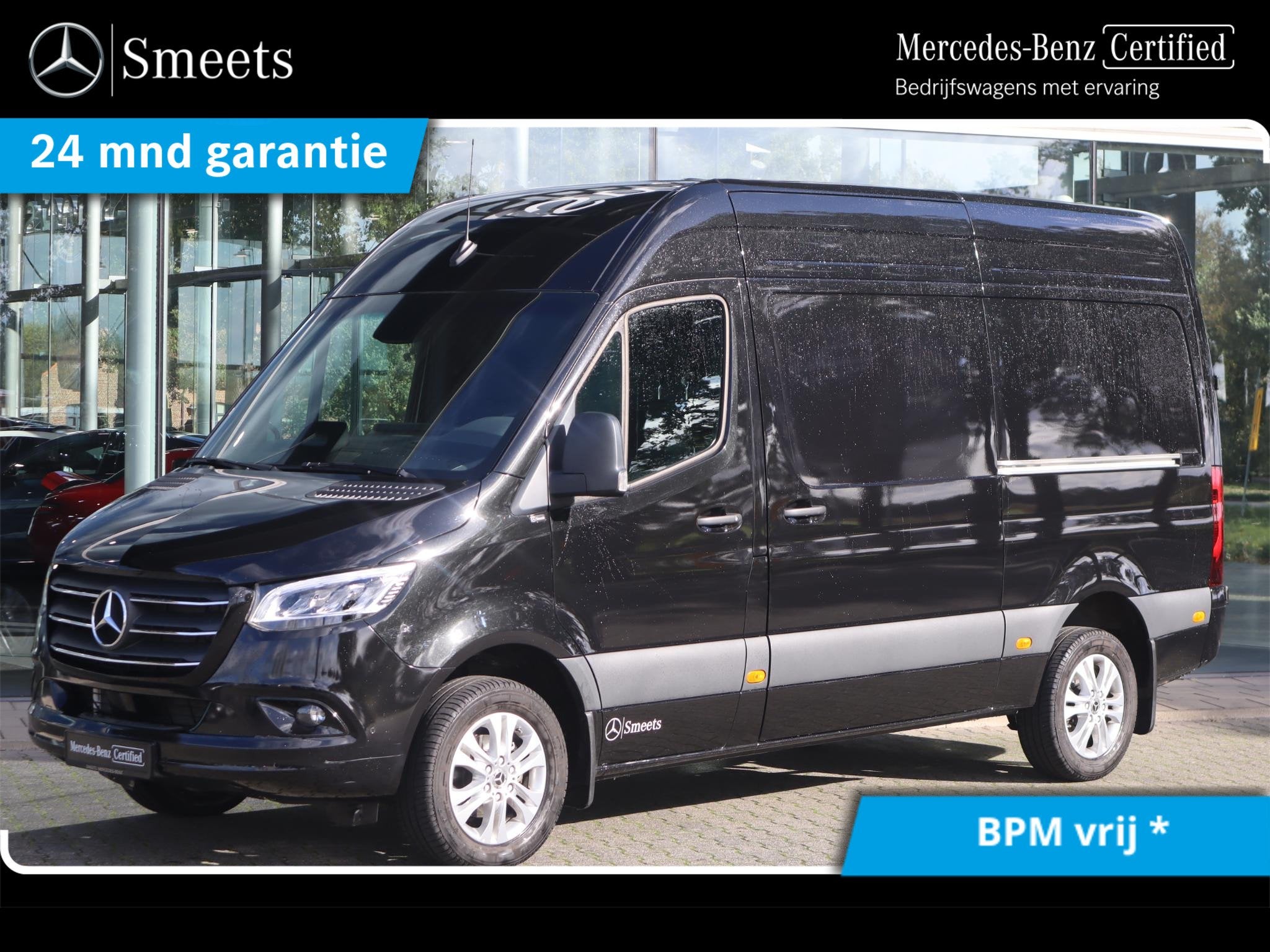 Mercedes-Benz Sprinter 319 CDI L2H2 SELECT DISTRONIC 2x SCHU, Automaat, Gebruikt, Zwart, Bedrijf