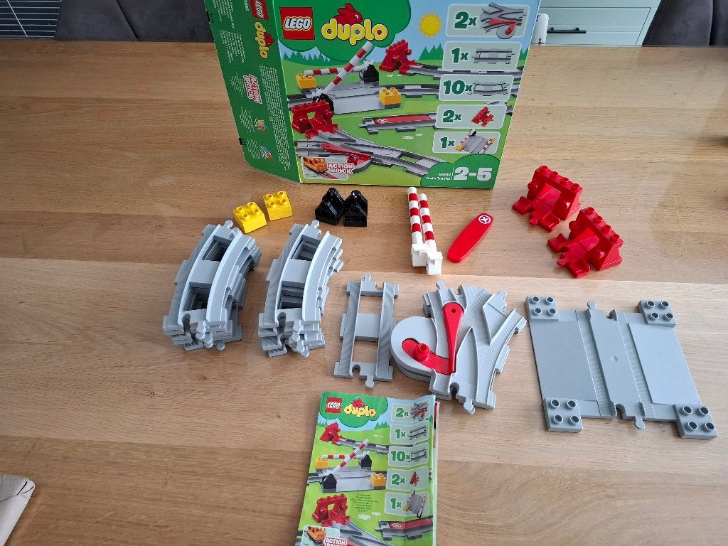 Lego Duplo 10882 uitbreiding treinrailsset, Ophalen of Verzenden, Zo goed als nieuw, Compleet, Duplo