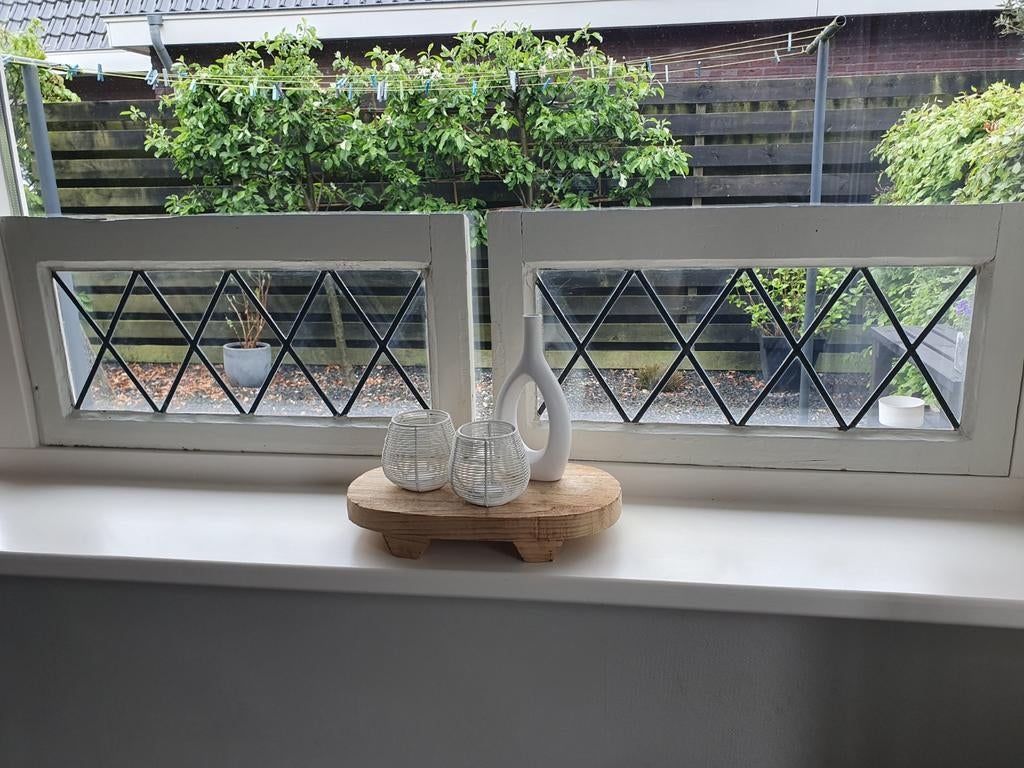 Decoratieve ramen met glas in lood, Ophalen, Gevelraam of Ruit, Gebruikt, 80 tot 120 cm