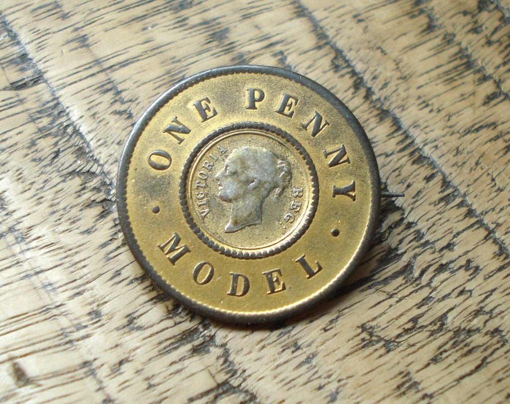 Verenigd Konkrijk 1 penny model z.j. (1840, speld), Ophalen of Verzenden, Overige landen, Losse munt