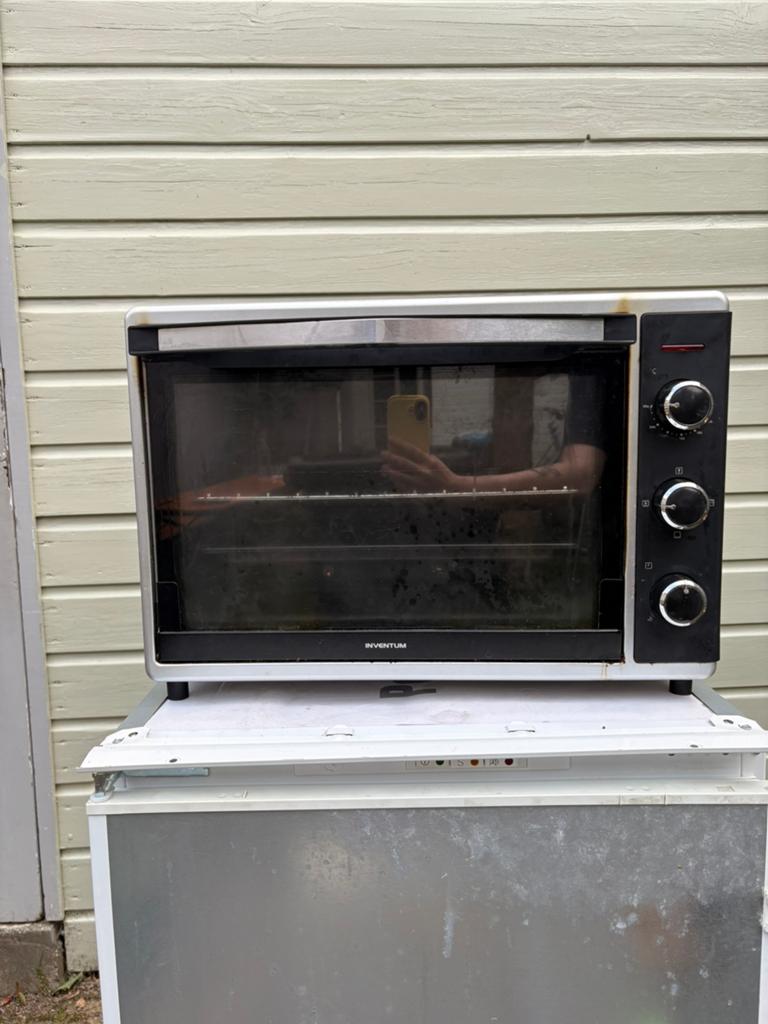 Inventum Oven met Draaispit -, Witgoed en Apparatuur, Ovens, Ophalen, Minder dan 45 cm, Gebruikt, Oven met grill