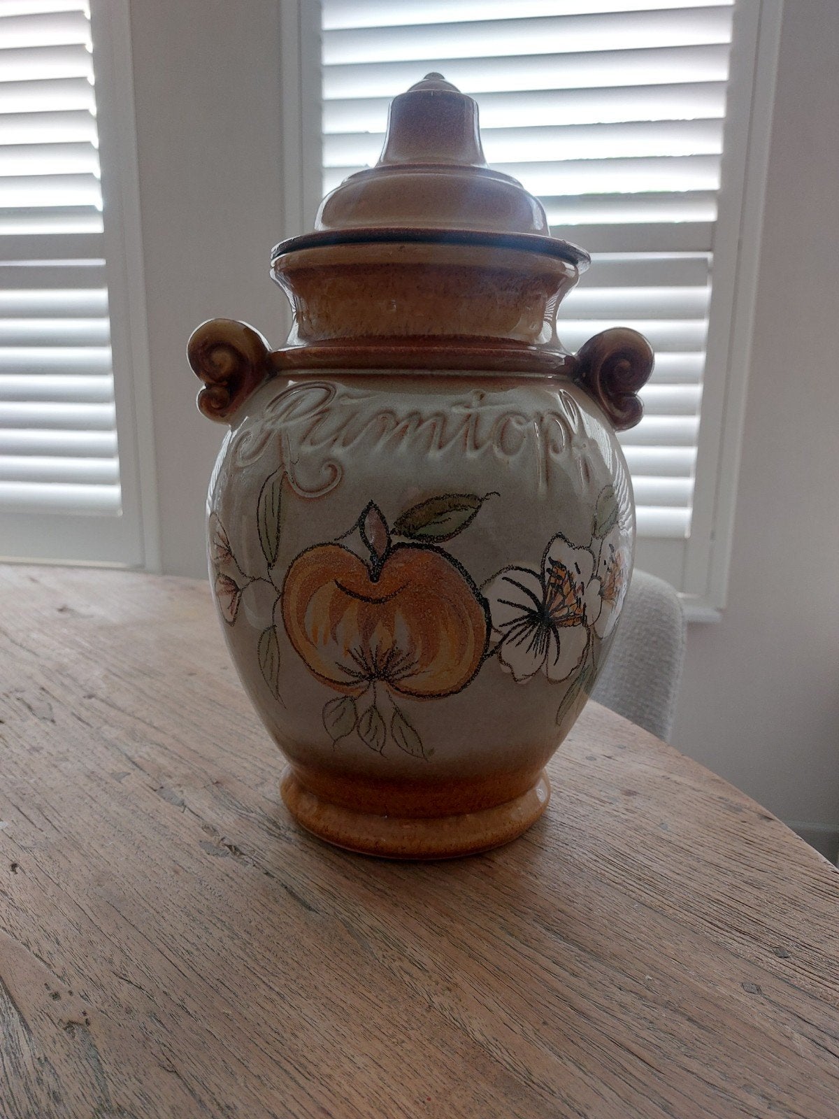 Vintage Rumtopf met deksel - Aardewerk West Germany, Antiek en Kunst, Ophalen of Verzenden