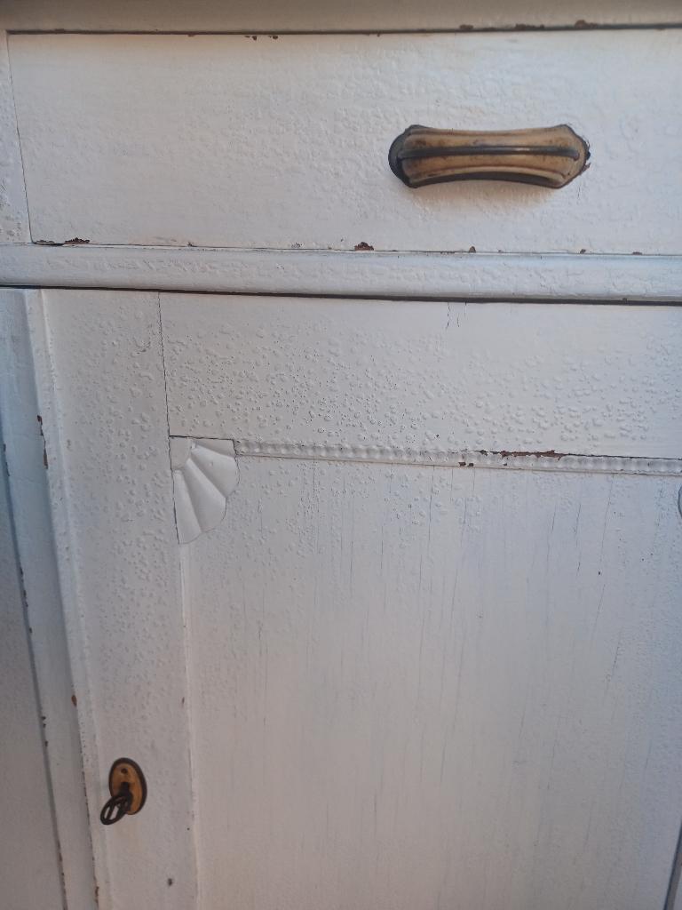 Vintage keukenkast buffetkast oude wit, Ophalen, Gebruikt, Wit, 50 tot 100 cm