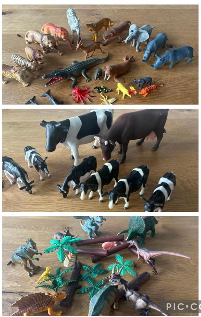Grote collectie speelgoed dieren: boerderij, jungle, dino's, Ophalen of Verzenden, Gebruikt, Jongen of Meisje