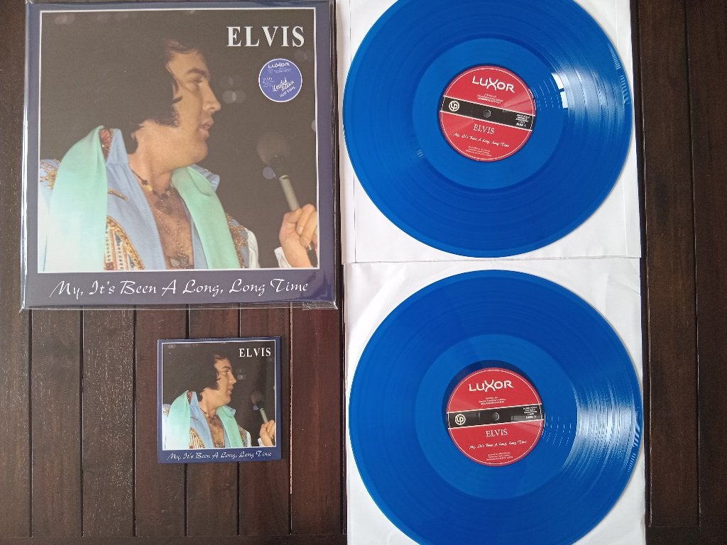 Elvis Presley live 2lp met cd " It’s been a long long time ", Cd's en Dvd's, Vinyl | Rock, Verzenden, Zo goed als nieuw, 12 inch