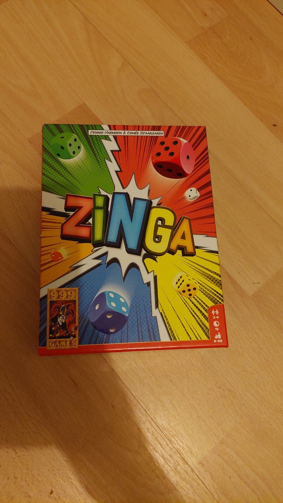 Zinga dobbelspel van 999 Games, Een of twee spelers, Ophalen of Verzenden, Gebruikt, 999 Games