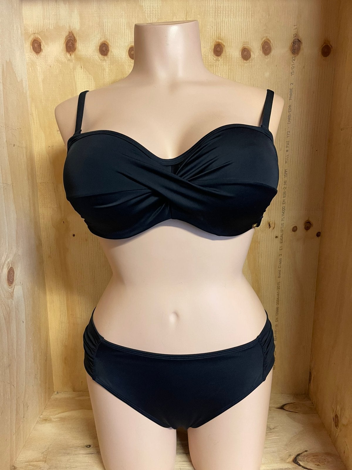 Panache bikini maat eu 85dd met slip 44 kan strapless, Kleding | Dames, Verzenden, Nieuw, Zwart, Bikini