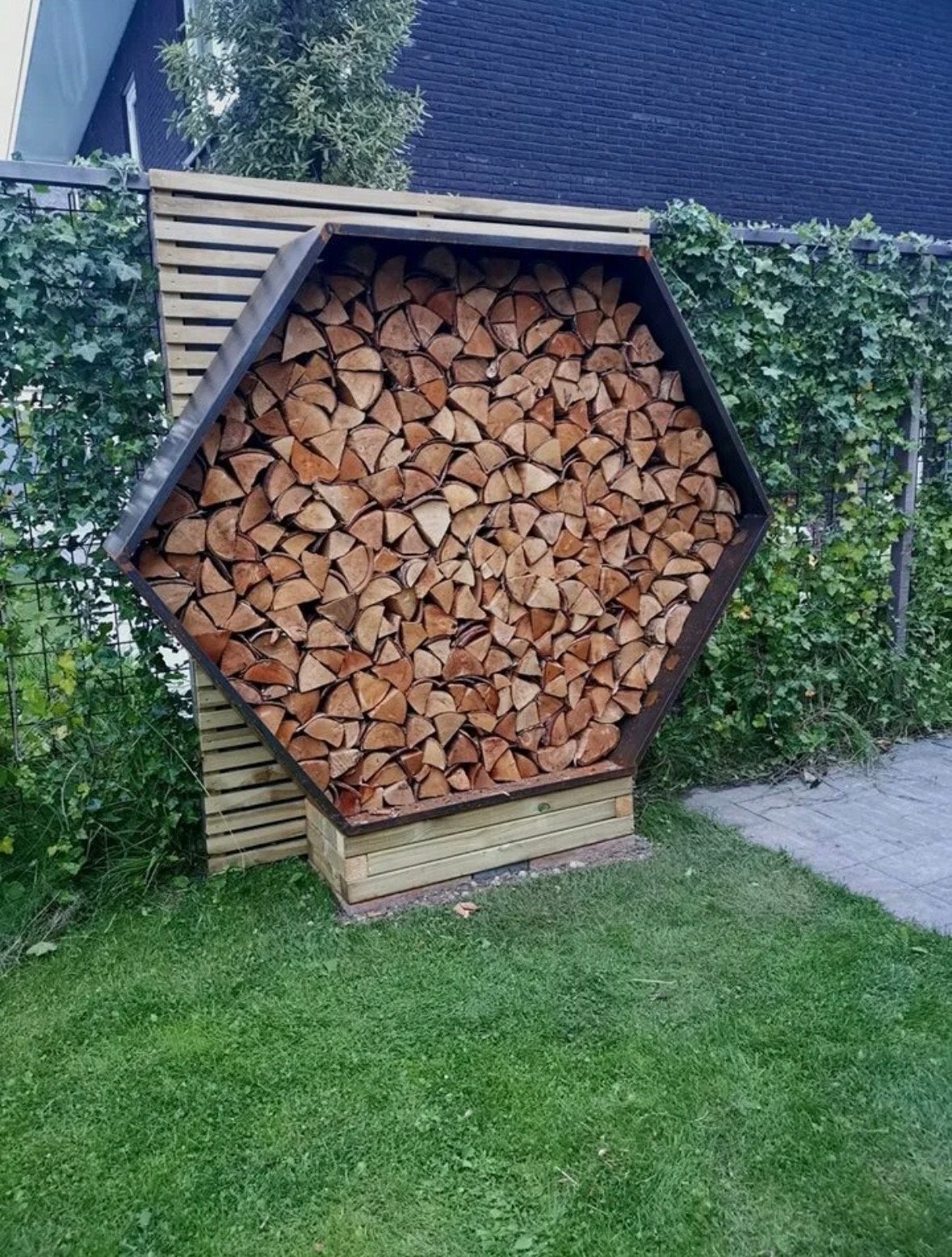 Houtopslag Honingraat - 150 cm, Ophalen, Zo goed als nieuw