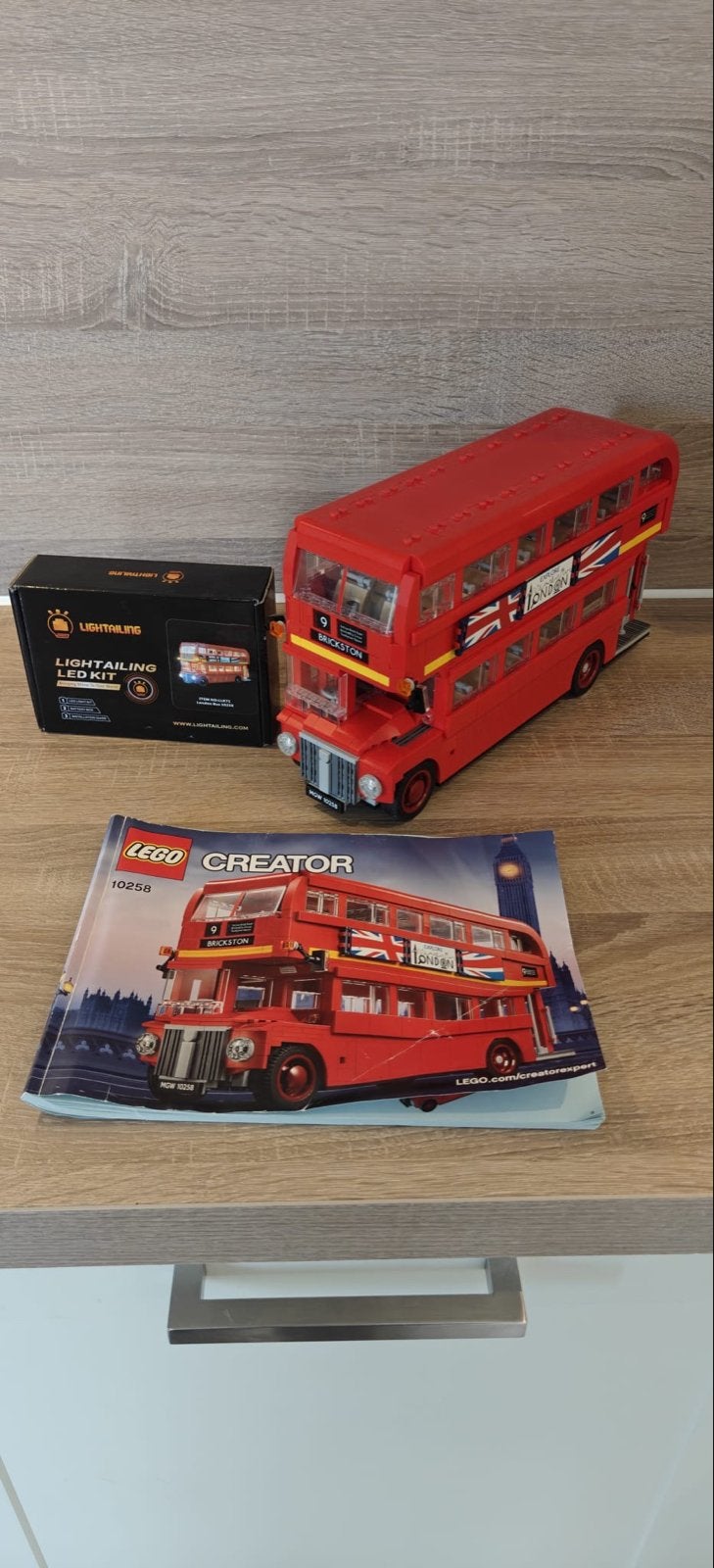 Lego Creator 10258 : London Bus + Lightkit, Lego, Ophalen of Verzenden, Zo goed als nieuw, Inclusief instructies