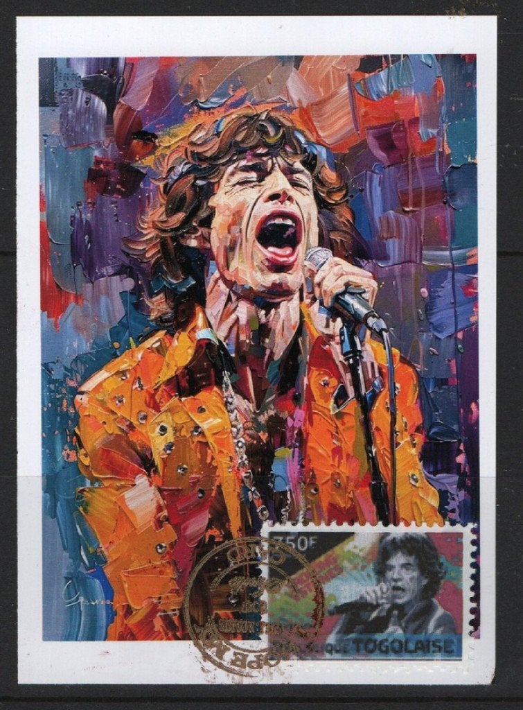 K64) postkaart ROLLING STONE MICK JAGGER, Verzenden, Tanzania, Gestempeld