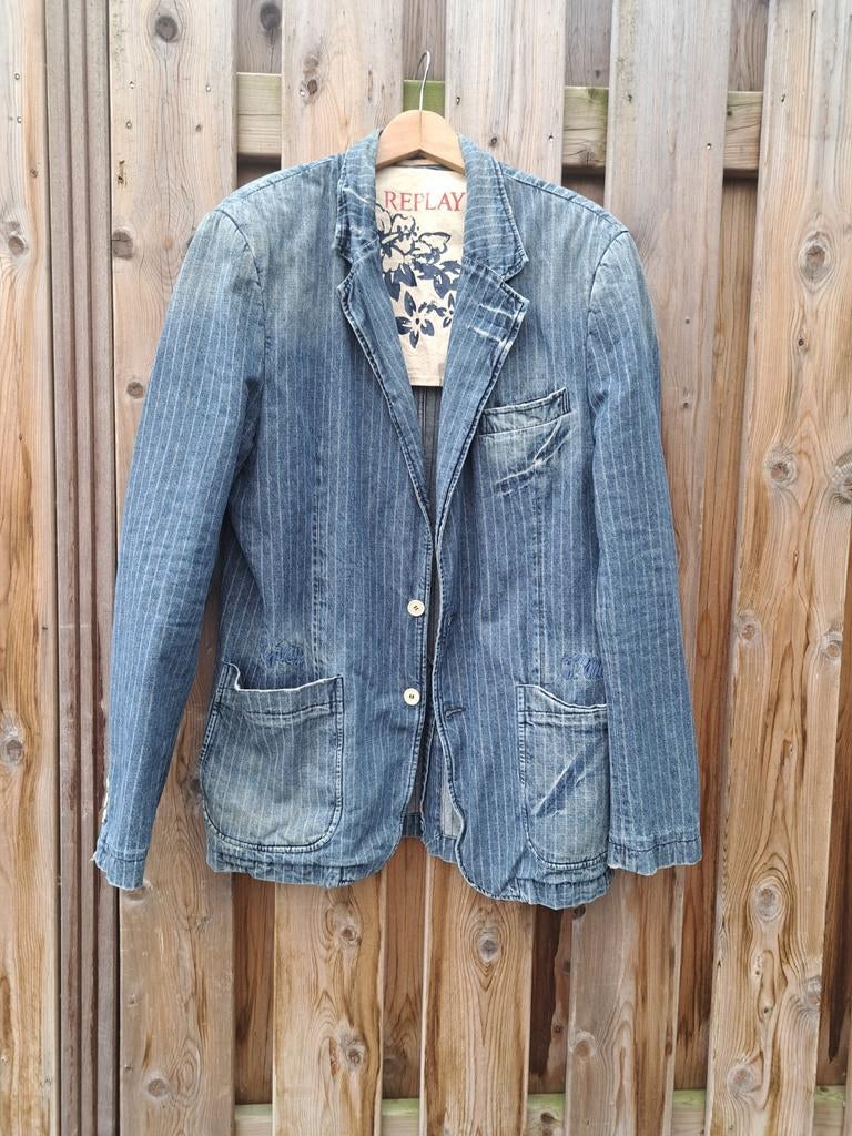 Spijker colbert, Blauw, Maat 56/58 (XL), Ophalen of Verzenden, Zo goed als nieuw