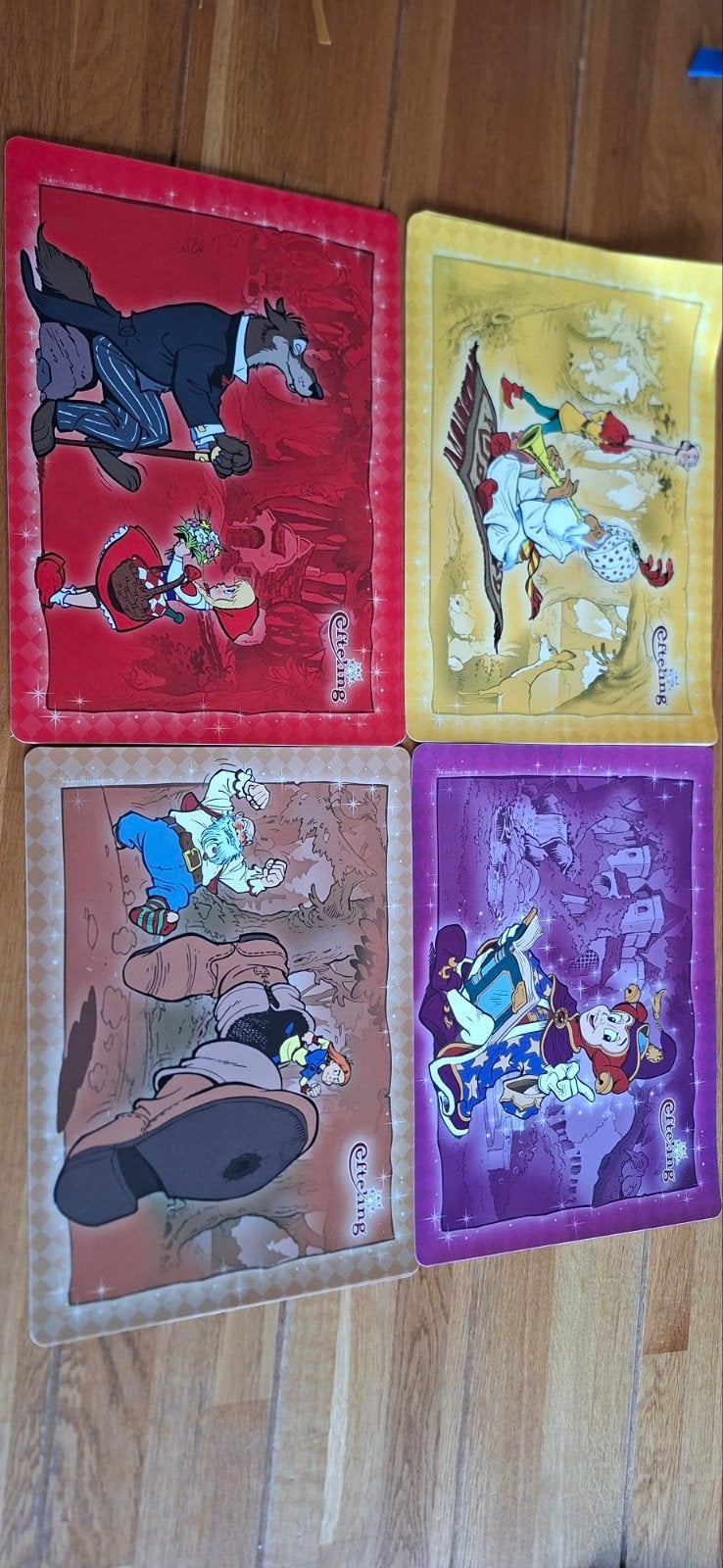 Efteling placemats set van Roodkapje, Reus, Fakir, Pardoes, Verzamelen, Efteling, Ophalen of Verzenden, Nieuw, Gebruiksvoorwerp