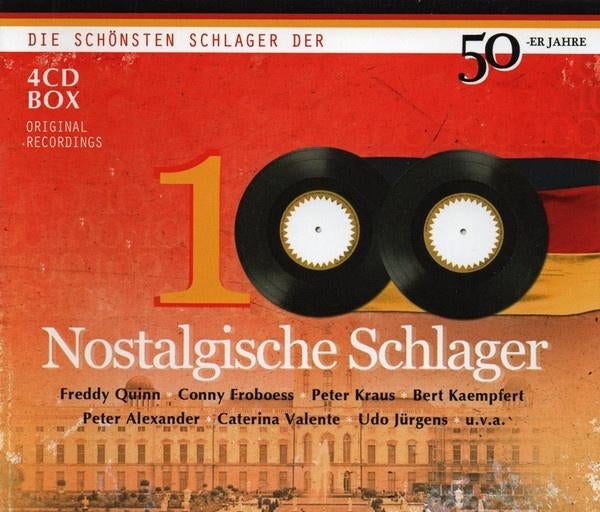 100 Nostalgische Schlager jaren 50 - 4 cd box, Ophalen of Verzenden, Zo goed als nieuw, Boxset