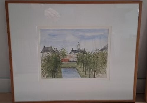 Aquarellen Dinteloord, Overige stijlen, Achter glas, Ophalen of Verzenden, Aquarel