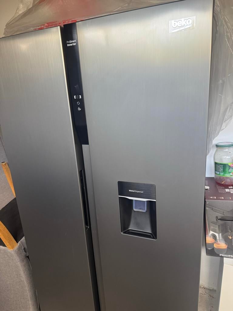 Amerikaanse Koelkast Beko ProSmart Inverter, Witgoed en Apparatuur, Gebruikt, 200 liter of meer, 60 cm of meer, Met aparte vriezer