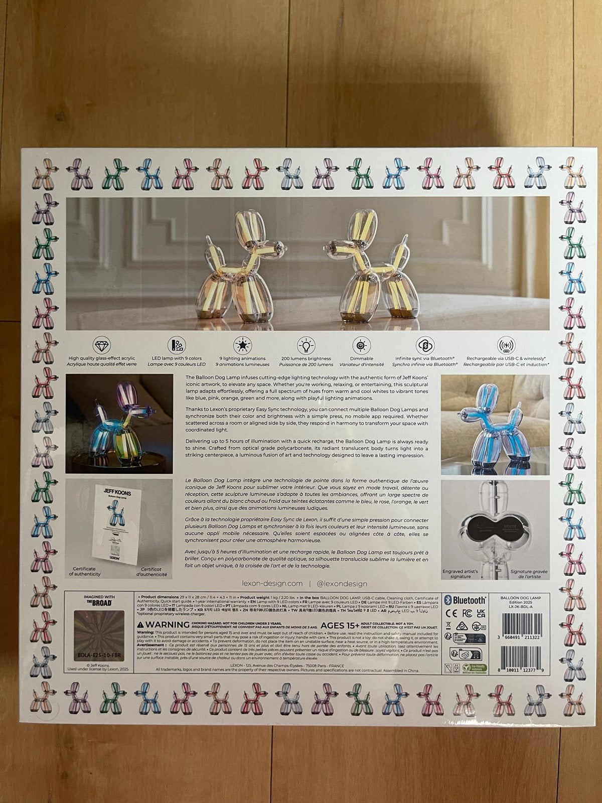Lexon x Jeff Koons Balloon Dog Lamp - RGB LED, Ophalen, Overige merken, Kunststof, Meerkleurig